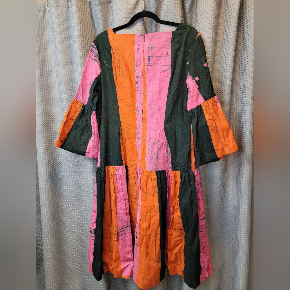 Osei Duro Drop Waist Carmine Print Dress Size XL - Picture 5 of 5